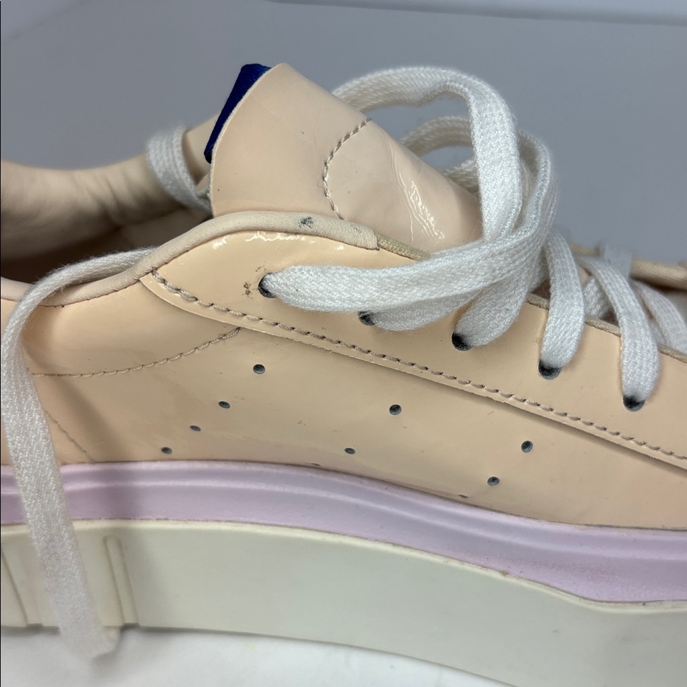 Adidas Originals Hyper Sleek Platform Sneakers Size 6 tan pink blue - Picture 12 of 15